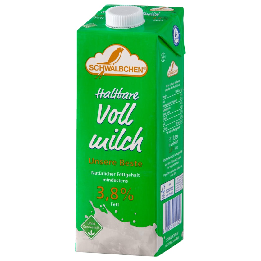 Schwälbchen Unsere Beste H-Milch 3,8% 1l